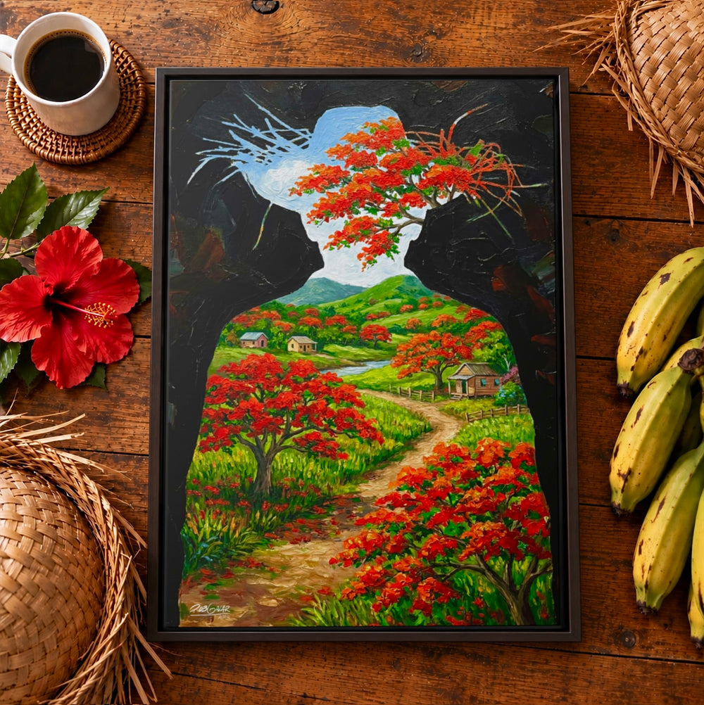 FLAMBOYAN - Framed Canvas Art