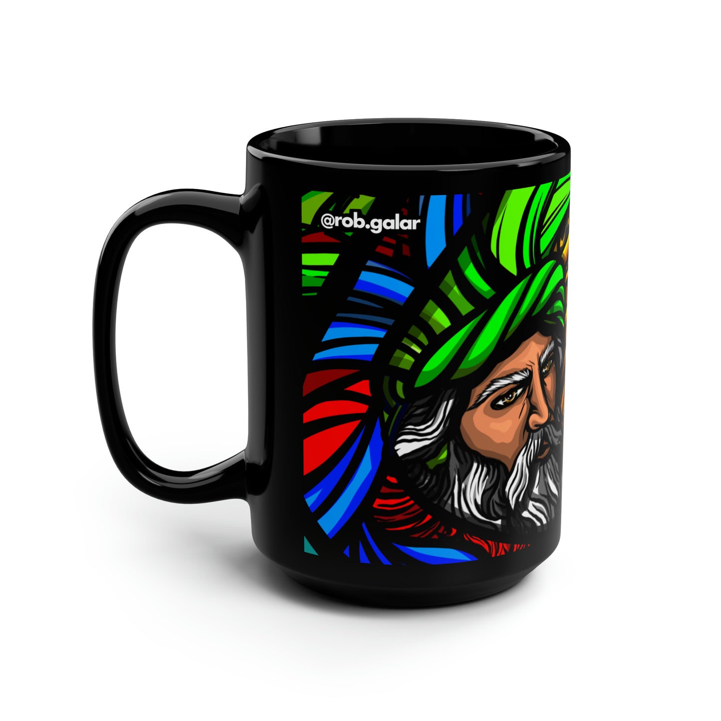 TRES SANTOS REYES Taza Negra 15oz