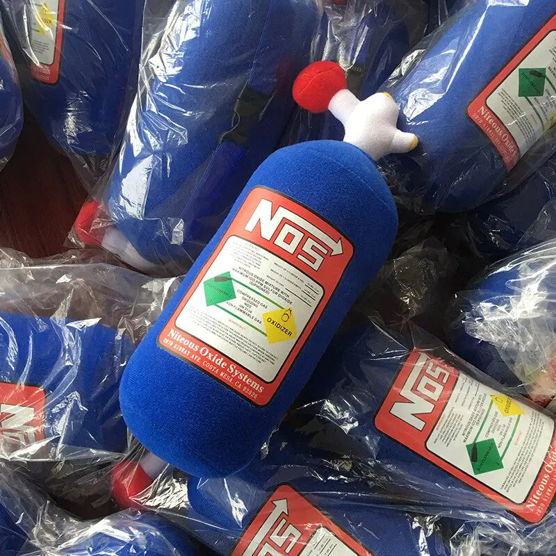 NOS Nitrous Oxide Bottle Plush Pillow
