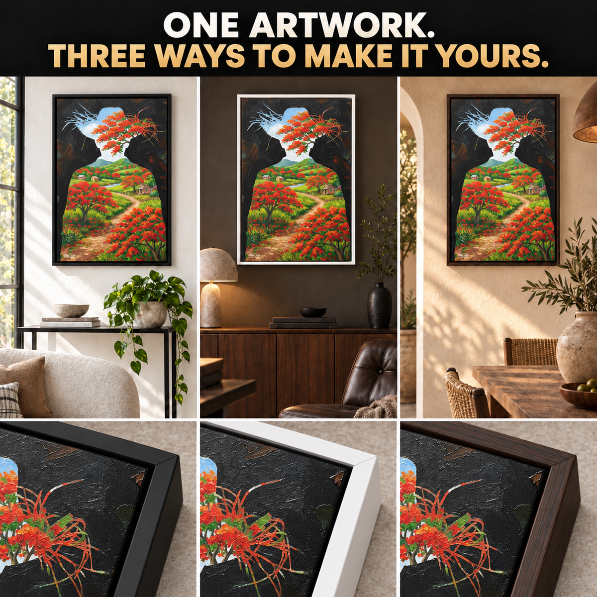 FLAMBOYAN - Framed Canvas Art