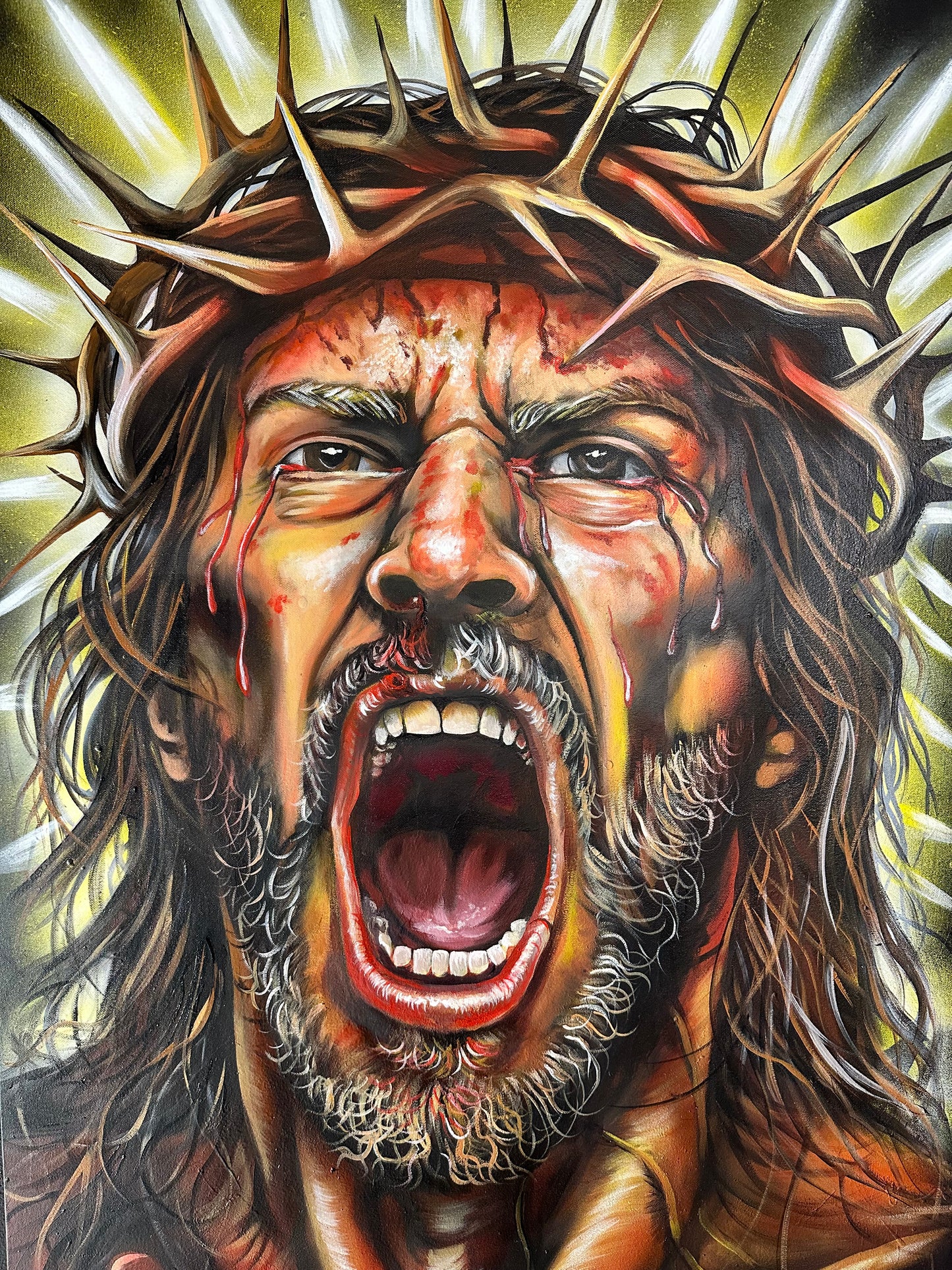 PADRE, ME DOLIÓ MÁS TU SILENCIO (ORIGINAL PAINTING)