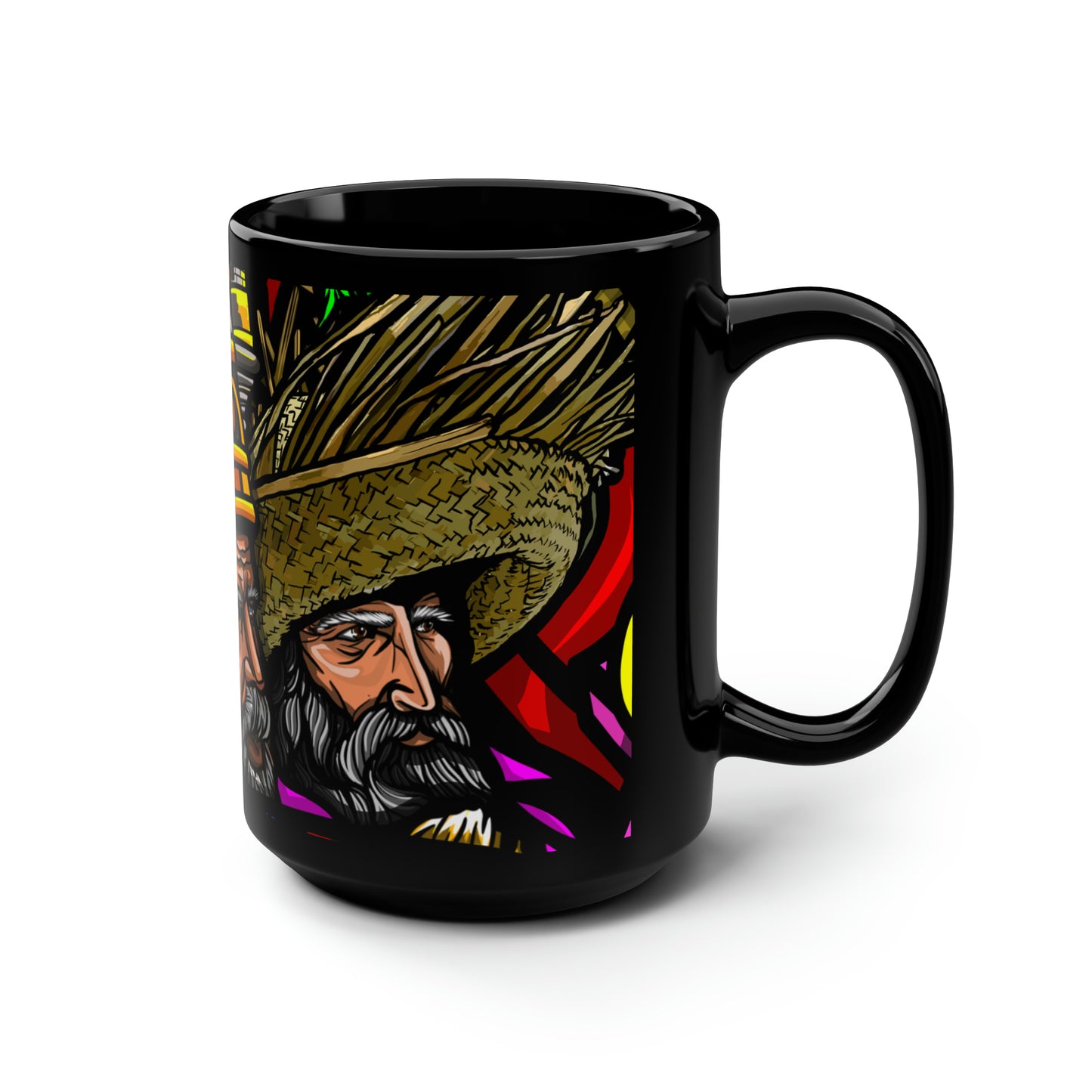 TRES SANTOS REYES Taza Negra 15oz