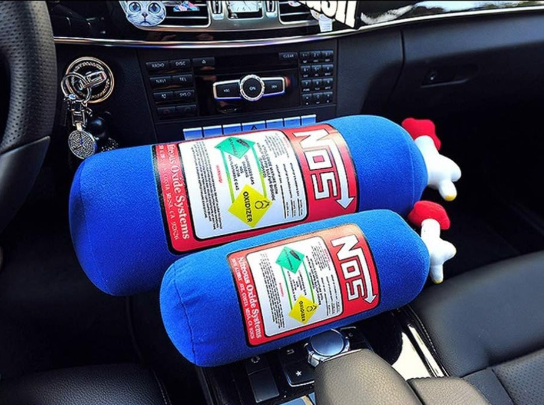 NOS Nitrous Oxide Bottle Plush Pillow