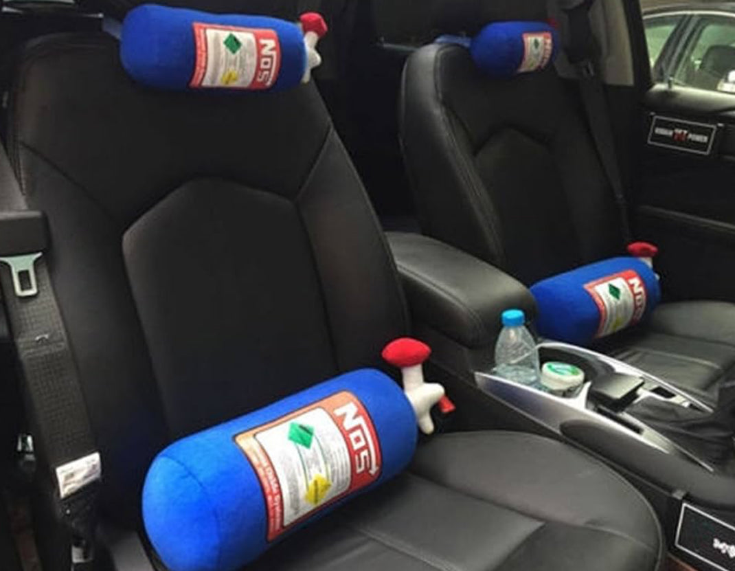 NOS Nitrous Oxide Bottle Plush Pillow