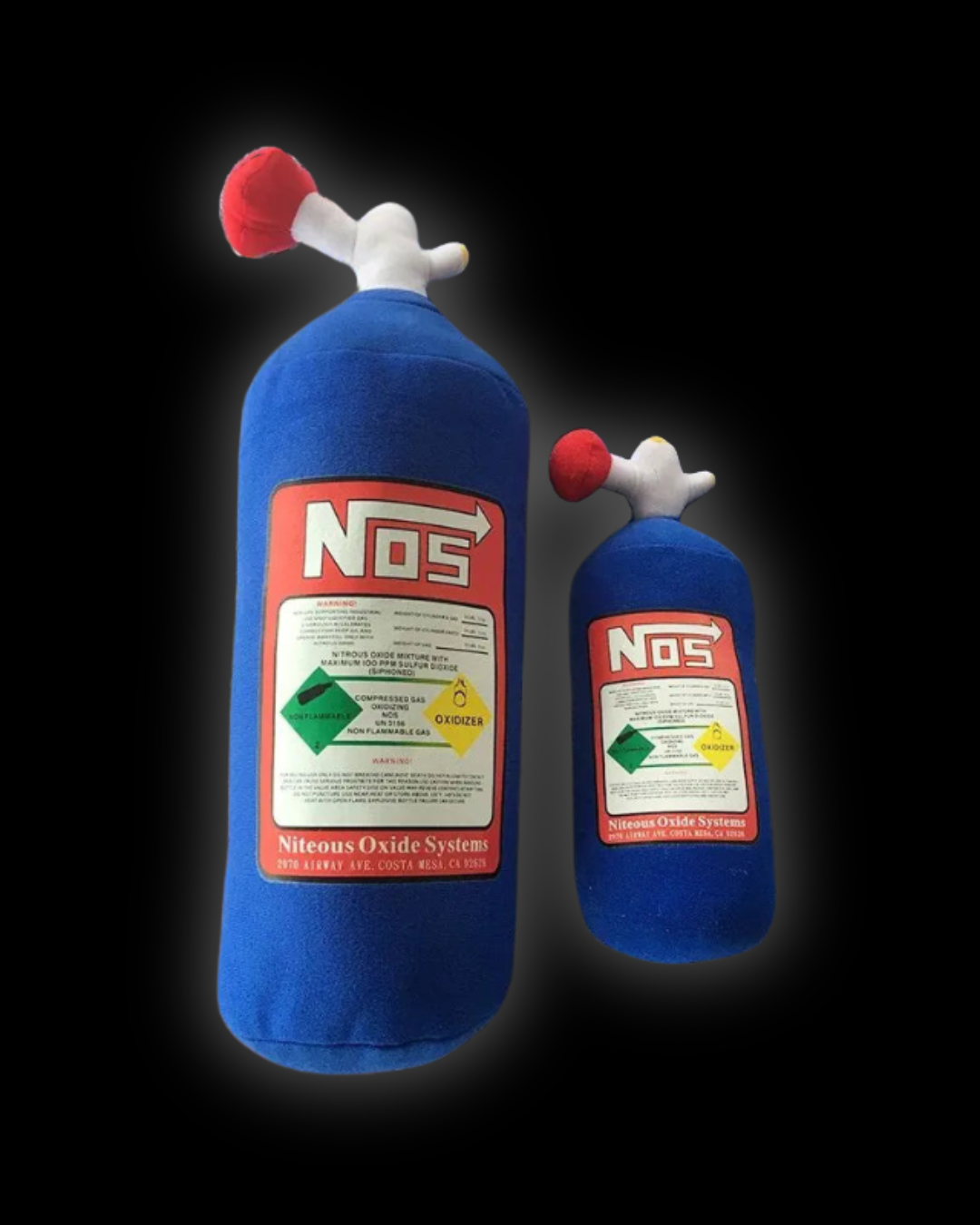 NOS Nitrous Oxide Bottle Plush Pillow