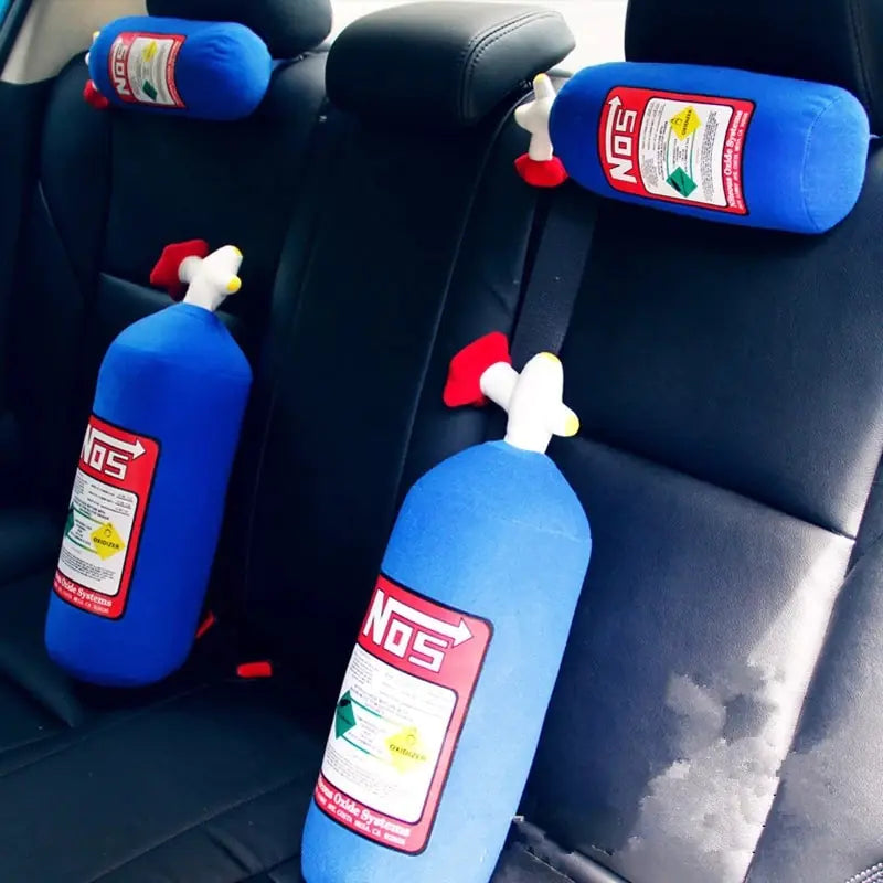 NOS Nitrous Oxide Bottle Plush Pillow