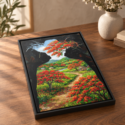 FLAMBOYAN - Framed Canvas Art