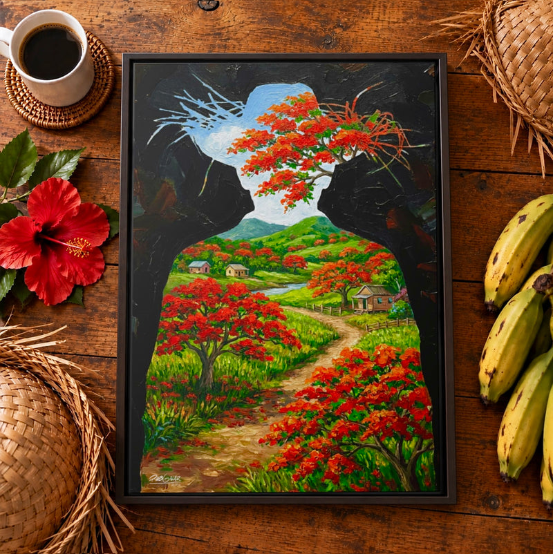 FLAMBOYÁN - Framed Canvas Art