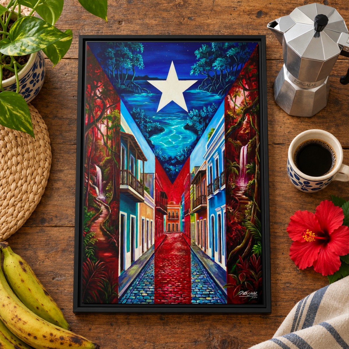 LAGUNA BIOLUMINICENTE - Framed Canvas Art