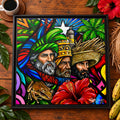TRES REYES DE ENERO - Framed Canvas Art