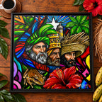 TRES REYES DE ENERO - Framed Canvas Art