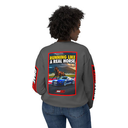 RUNNING LIKE A REAL HORSE Crewneck Sweatshirt