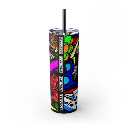 ATARDECER BORINCANO Tumbler with Straw