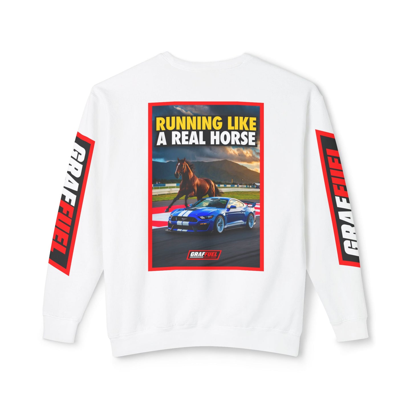 RUNNING LIKE A REAL HORSE Crewneck Sweatshirt