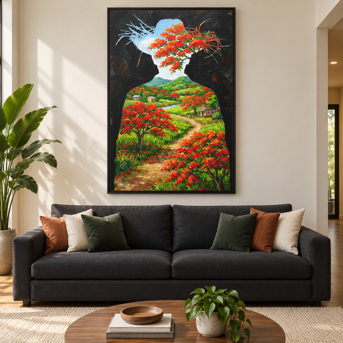 FLAMBOYAN - Framed Canvas Art