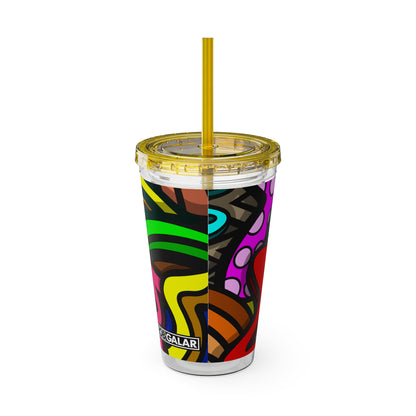 TROPI-SKELETON SUNSPLASH Vaso con pajita 16oz