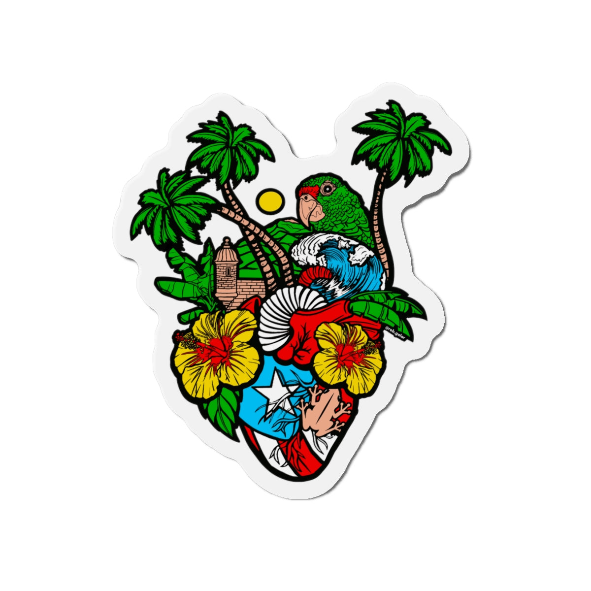 CORAZON BORICUA Magnets