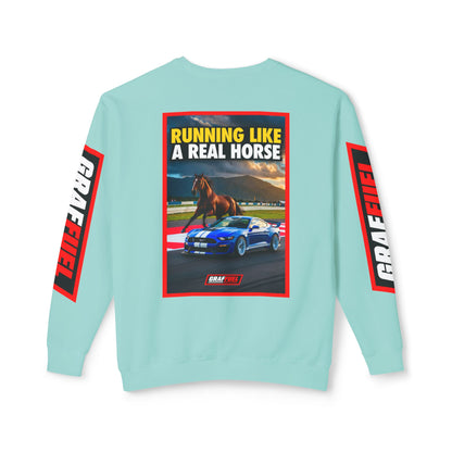 RUNNING LIKE A REAL HORSE Crewneck Sweatshirt