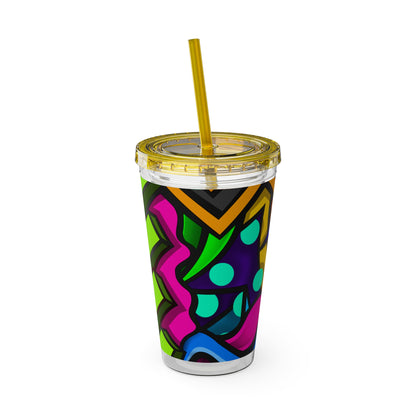 COLOR STYLUS SUNSPLASH Vaso con pajita 16oz