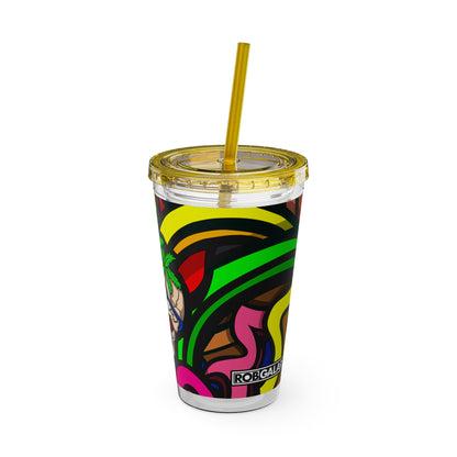 TROPI-SKELETON SUNSPLASH Vaso con pajita 16oz