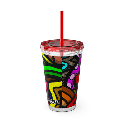 TROPI-SKELETON SUNSPLASH Vaso con pajita 16oz