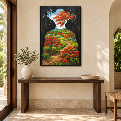 FLAMBOYAN - Framed Canvas Art
