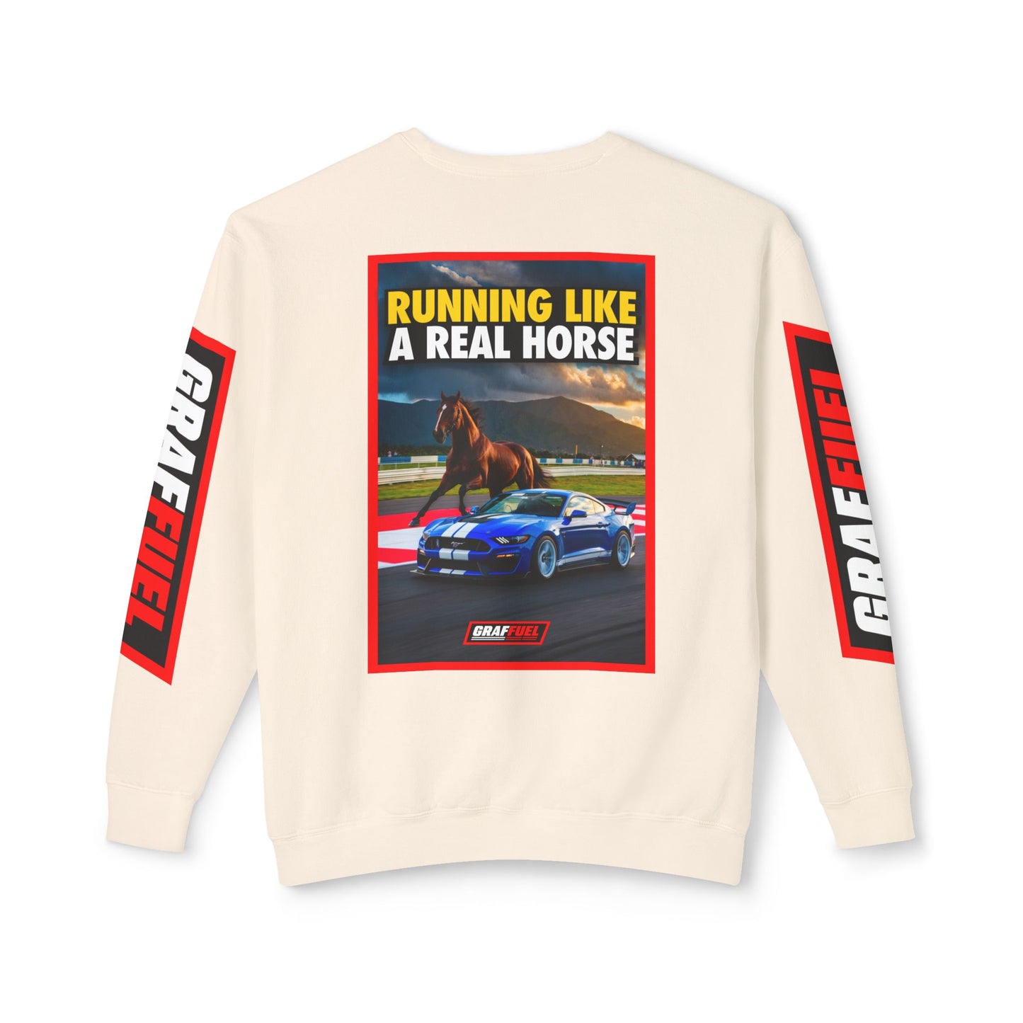 RUNNING LIKE A REAL HORSE Crewneck Sweatshirt