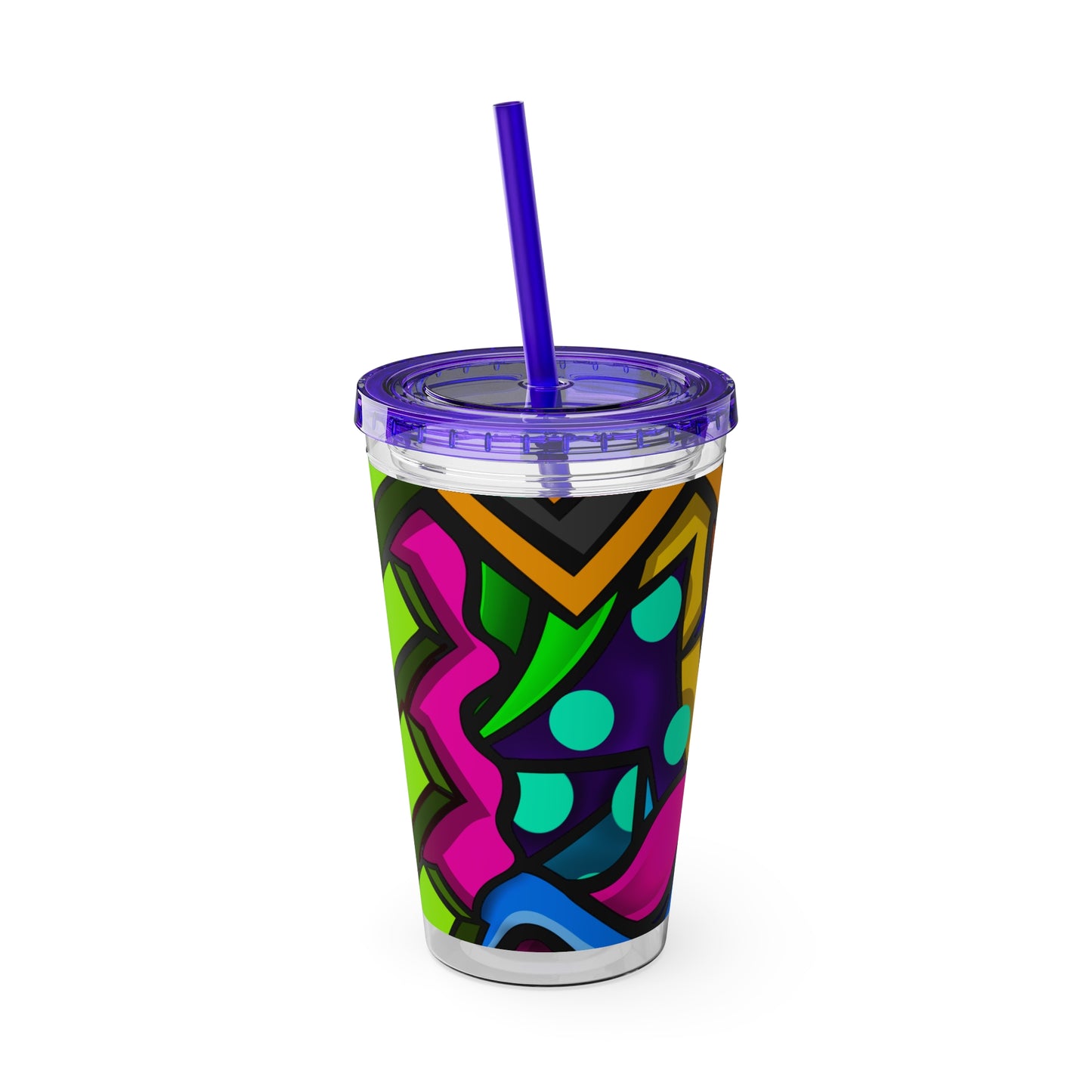 COLOR STYLUS SUNSPLASH Vaso con pajita 16oz