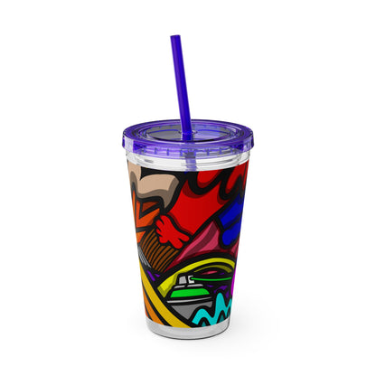 SPACE MATERIALS SUNSPLASH 2 Tumbler with Straw