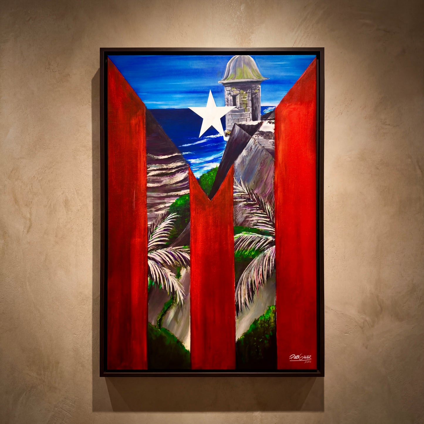 OBRA DE ARTE | Edición Limitada: "LA GARITA DEL MORRO" - Enmarcada con Canvas PREMIUM. ¡LISTA PARA TI!