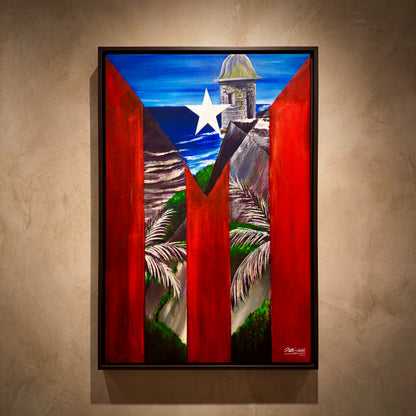 OBRA DE ARTE | Edición Limitada: "LA GARITA DEL MORRO" - Enmarcada con Canvas PREMIUM. ¡LISTA PARA TI!