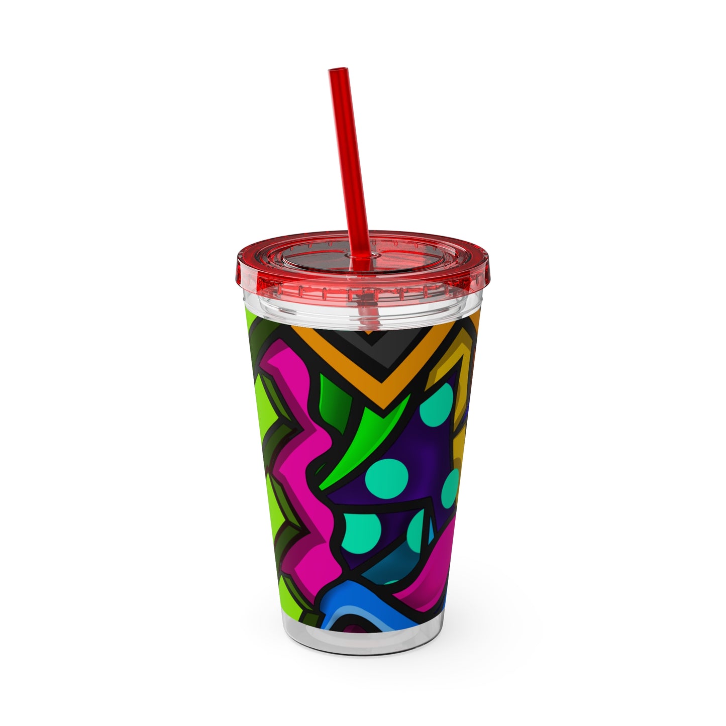 COLOR STYLUS SUNSPLASH Vaso con pajita 16oz