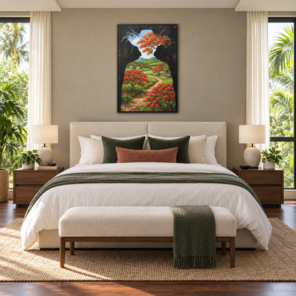 FLAMBOYAN - Framed Canvas Art
