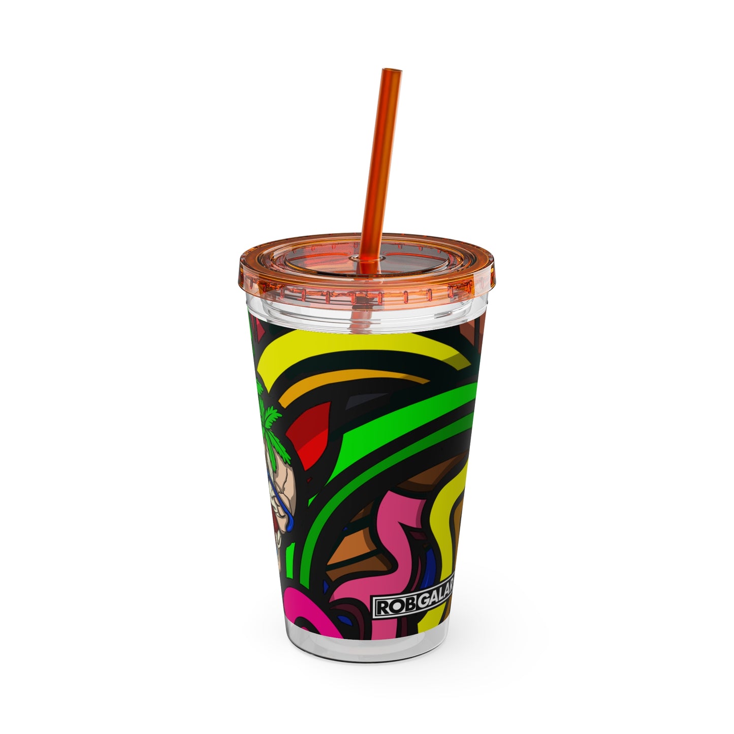 TROPI-SKELETON SUNSPLASH Tumbler with Straw