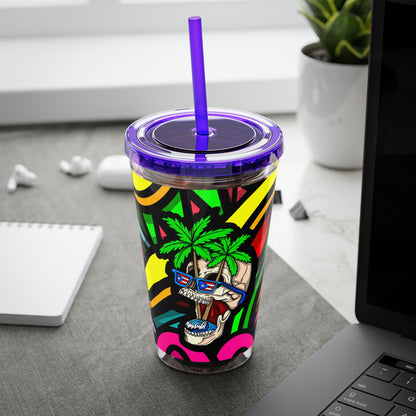 TROPI-SKELETON SUNSPLASH Tumbler with Straw