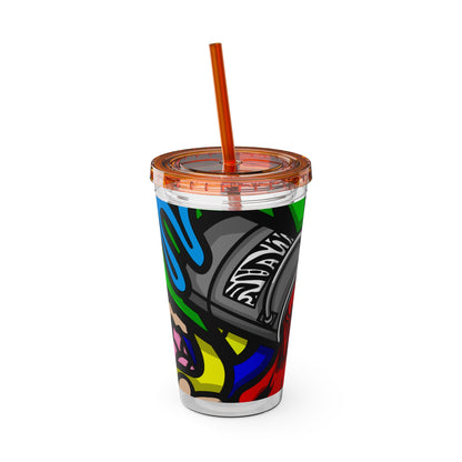 SPACE MATERIALS SUNSPLASH 1 Tumbler with Straw