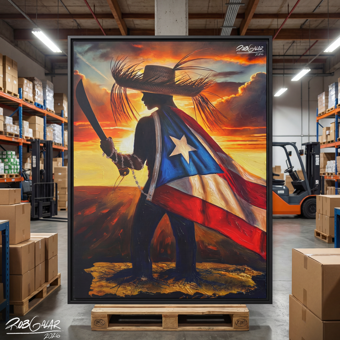 OBRA DE ARTE | Edición Limitada: "YO DEFIENDO MI TIERRA" - Enmarcada con Canvas PREMIUM. ¡LISTA PARA TI!