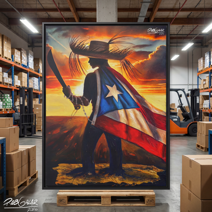 OBRA DE ARTE | Edición Limitada: "YO DEFIENDO MI TIERRA" - Enmarcada con Canvas PREMIUM. ¡LISTA PARA TI!