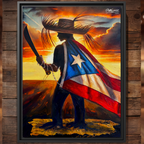 YO DEFIENDO MI TIERRA - Framed Canvas Art
