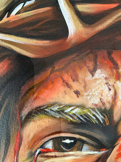 PADRE, ME DOLIÓ MÁS TU SILENCIO (ORIGINAL PAINTING)