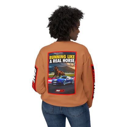 RUNNING LIKE A REAL HORSE Crewneck Sweatshirt