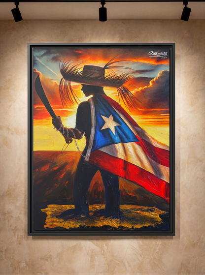 OBRA DE ARTE | Edición Limitada: "YO DEFIENDO MI TIERRA" - Enmarcada con Canvas PREMIUM. ¡LISTA PARA TI!