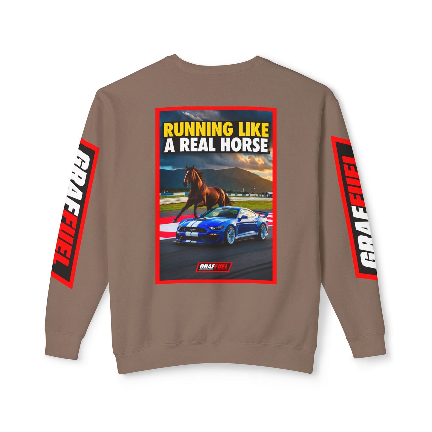 RUNNING LIKE A REAL HORSE Crewneck Sweatshirt