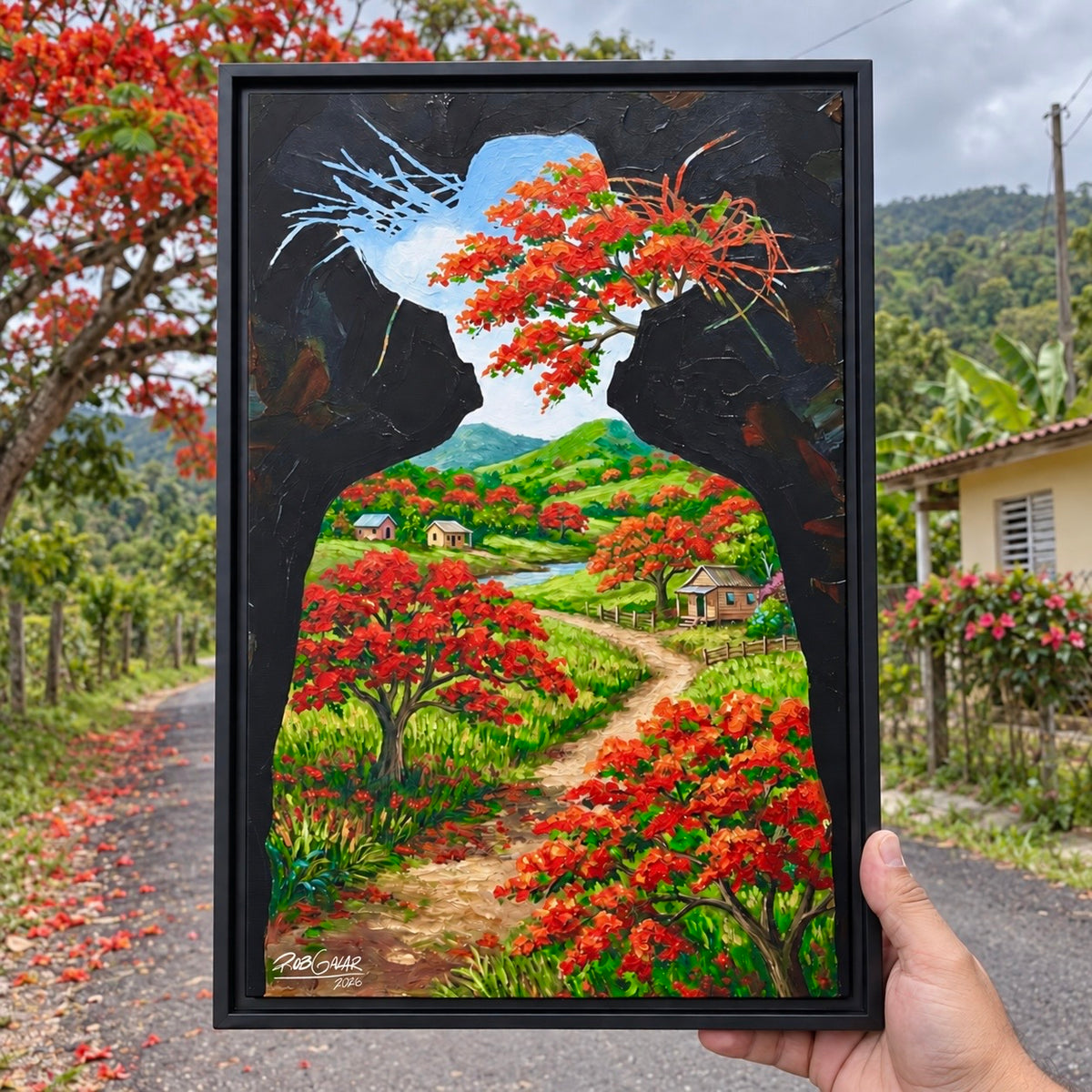 FLAMBOYÁN - Framed Canvas Art