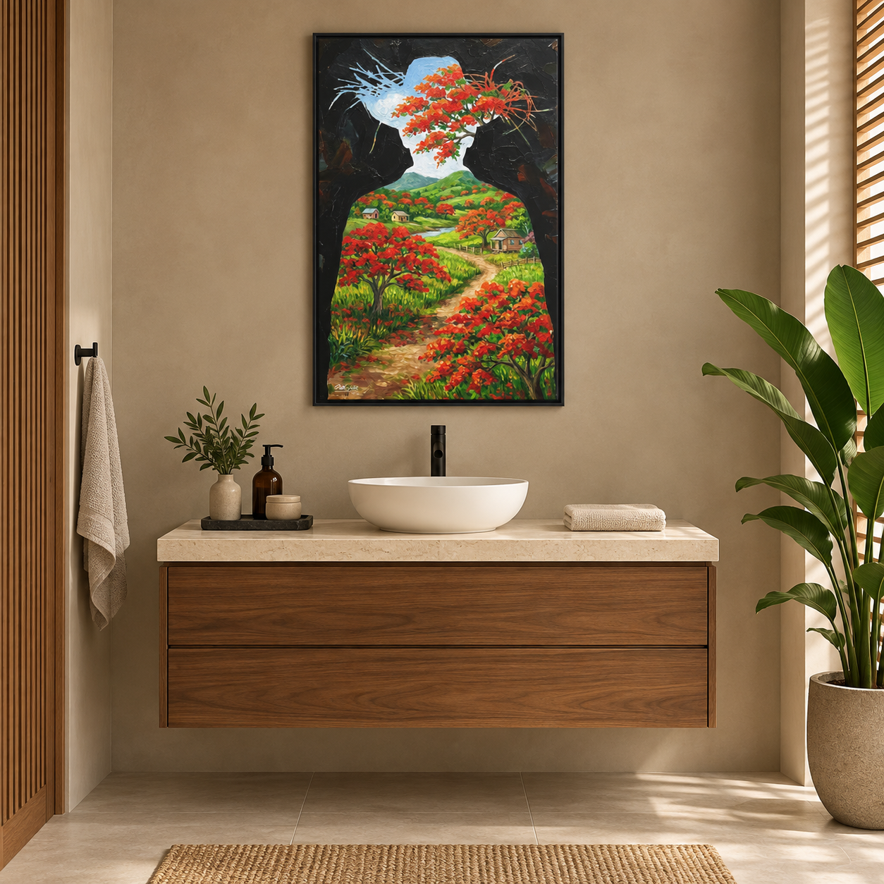 FLAMBOYAN - Framed Canvas Art