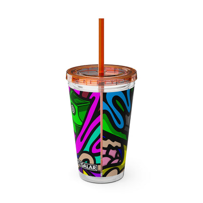 SPACE MATERIALS SUNSPLASH 1 Tumbler with Straw