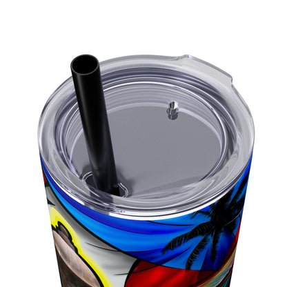 ATARDECER BORINCANO Tumbler with Straw