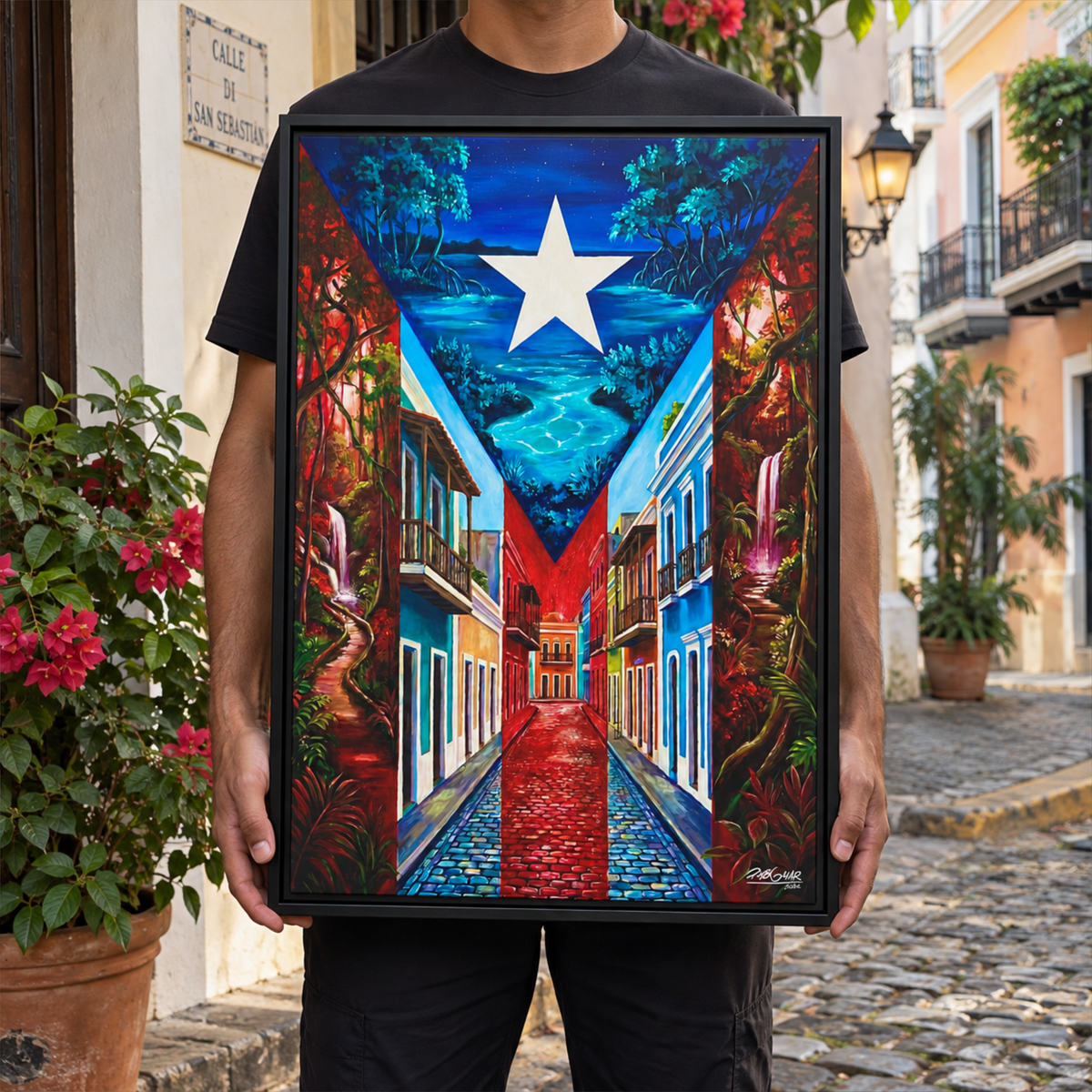 LAGUNA BIOLUMINICENTE - Framed Canvas Art