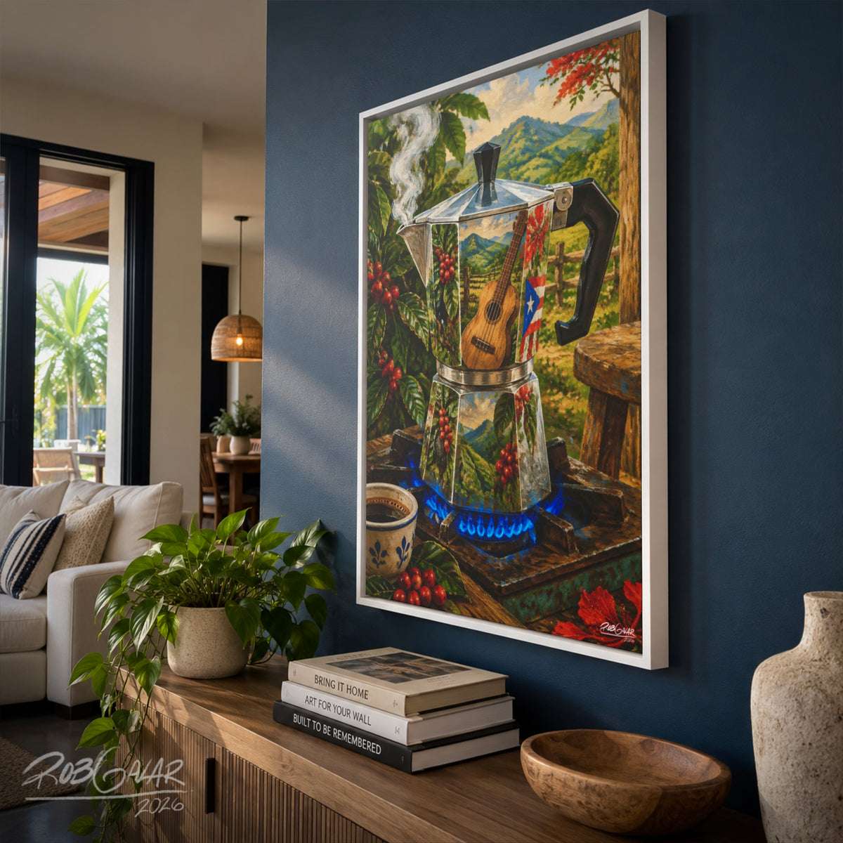 Rica Mañana - Framed Canvas Art