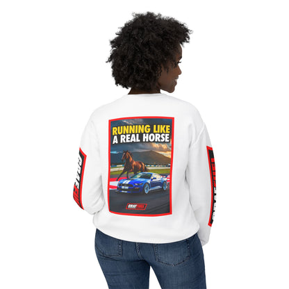 RUNNING LIKE A REAL HORSE Crewneck Sweatshirt